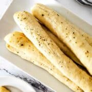 garlic buttered bread sticks.