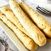 garlic buttered bread sticks.