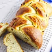 passover challah on white background.