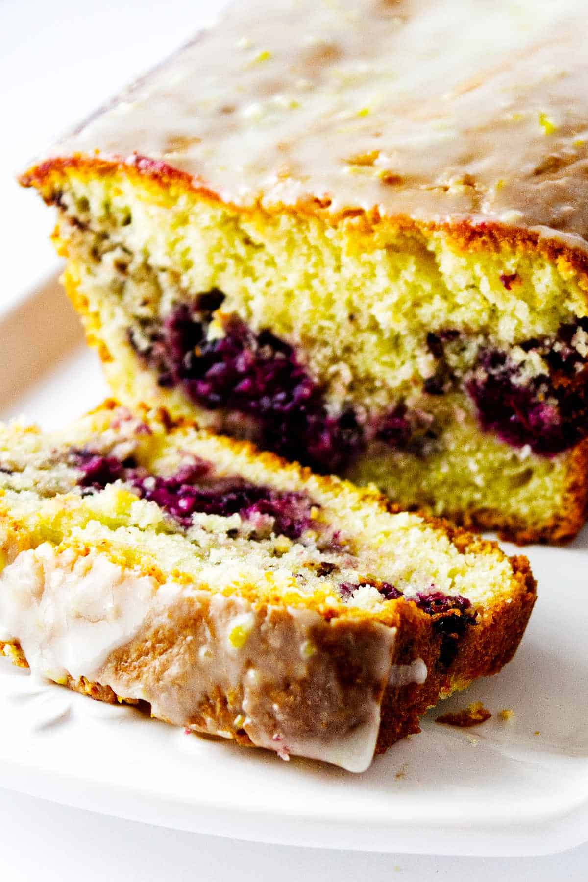 lemon blackberry loaf bread.