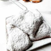 Sugar dusted New Orleans beignets.