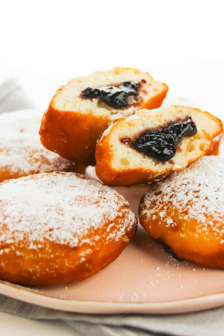 jelly filled paczki, fat tuesday donuts.