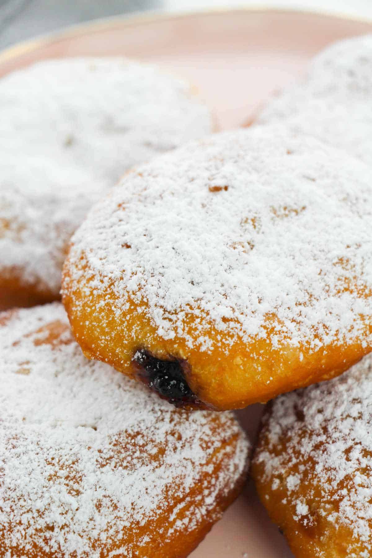 jelly filled paczki, fat tuesday donuts.