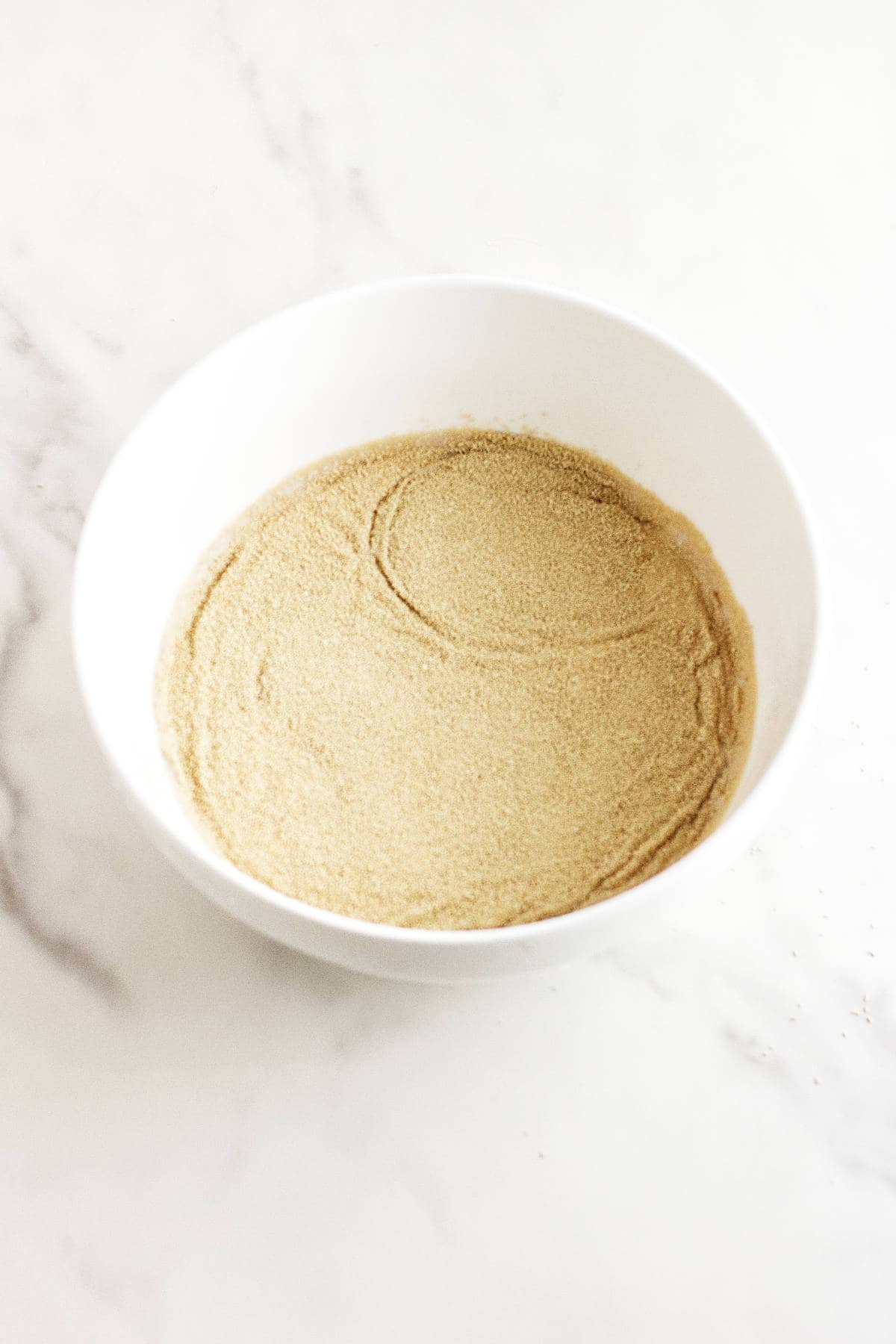 proofing yeast in a bowl.