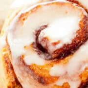 iced sourdough discard cinnamon rolls.