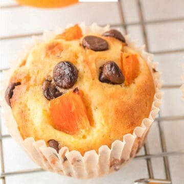 orange chocolate chip muffin.